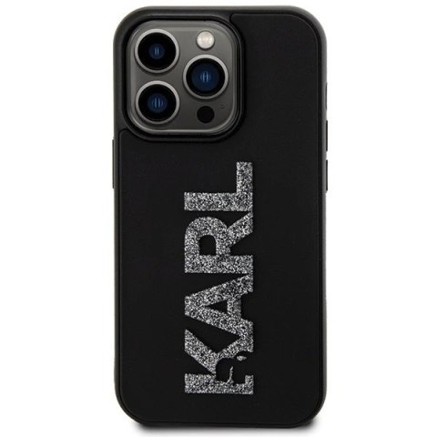 Etui Karl Lagerfeld KLHCP15L3DMBKCK do iPhone 15 Pro 6.1" czarny/black hardcase 3D Rubber Glitter Logo