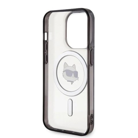 Etui Karl Lagerfeld KLHMP15LHCHNOTK do iPhone 15 Pro 6.1" transparent hardcase IML Choupette`s Head MagSafe