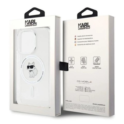 Etui Karl Lagerfeld KLHMP15LHFCCNOT do iPhone 15 Pro 6.1" transparent hardcase IML Choupette MagSafe
