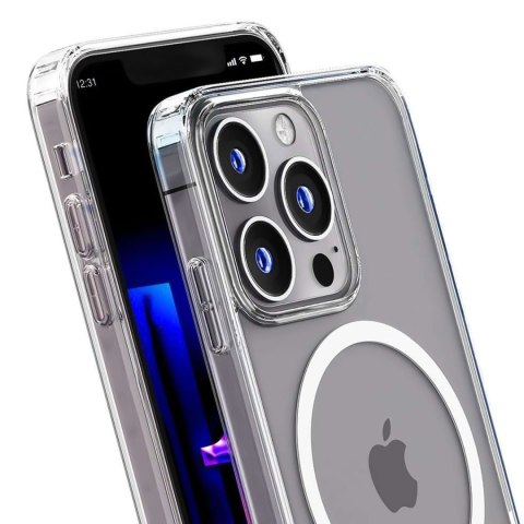 Etui wzmocnione 3mk MagCase case obudowa do MagSafe do iPhone 15 Pro plecki przezroczyste