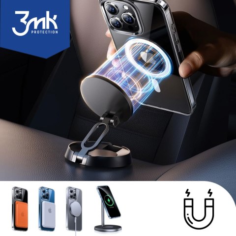 Etui wzmocnione 3mk MagCase case obudowa do MagSafe do iPhone 15 Pro plecki przezroczyste