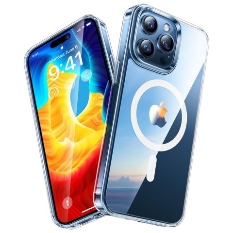 Etui wzmocnione 3mk MagCase case obudowa do MagSafe do iPhone 15 Pro plecki przezroczyste