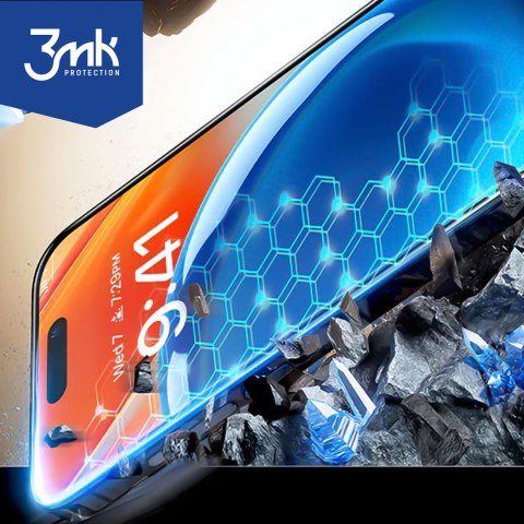 Szkło hartowane 9H do iPhone 15 Pro Max 3mk HardGlass na ekran