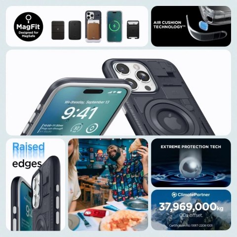 Etui Spigen Classic C1 Mag do MagSafe do iPhone 15 Pro Max graphite