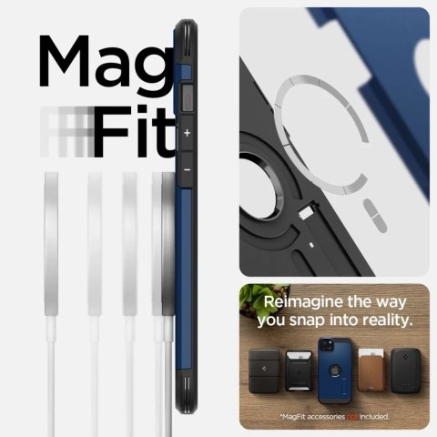 Etui Spigen Tough Armor Mag do MagSafe do iPhone 15 navy blue