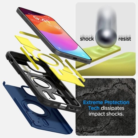 Etui Spigen Tough Armor Mag do MagSafe do iPhone 15 navy blue