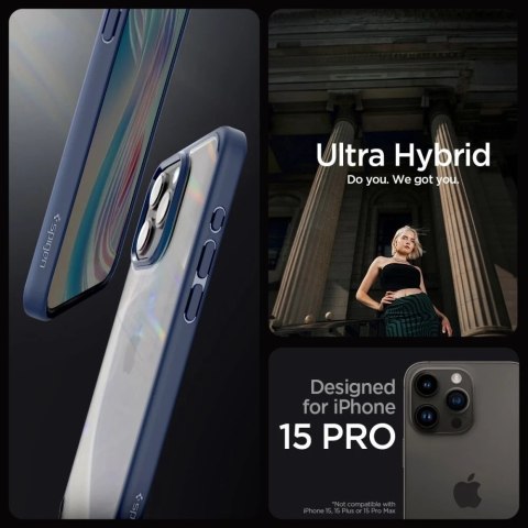 Etui Spigen Ultra Hybrid do iPhone 15 Pro navy blue
