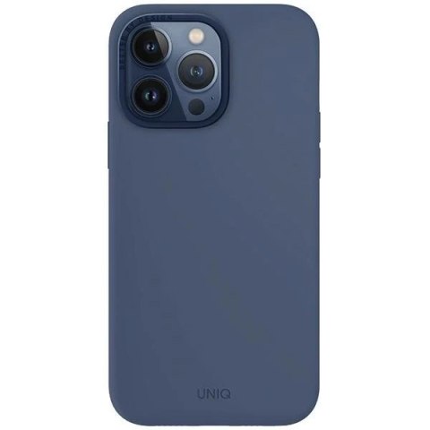 Etui UNIQ Lino Hue do iPhone 15 Pro Max 6.7" Magclick Charging granatowy/navy blue