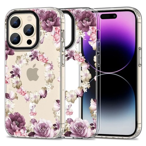 Etui ochronne MagMood do MagSafe do iPhone 15 Pro Max rose floral