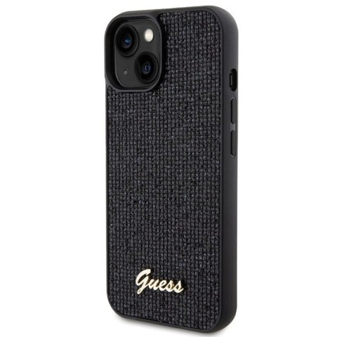 Oryginalne Etui GUESS Hardcase GUHCP15SPMSDGSK do iPhone 15 (Disco Script Metal / czarny)