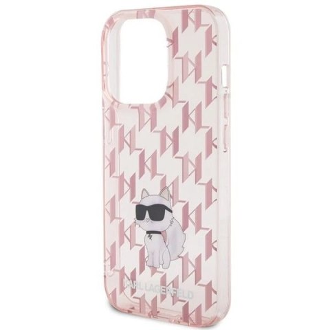 Oryginalne Etui KARL LAGERFELD Hardcase KLHCP15LHNCMKLP do iPhone 15 PRO (Monogram / różowy)