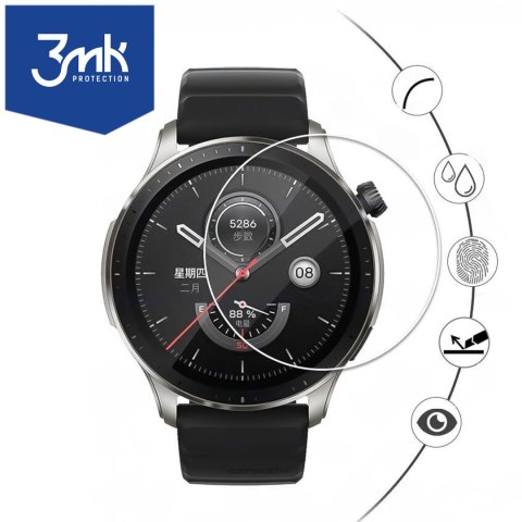 Szkło hybrydowe do Xiaomi Amazfit GTR 4 46mm 3szt 3mk Watch Protection FlexibleGlass