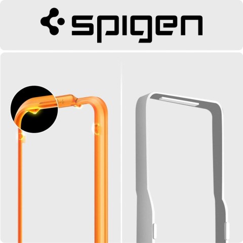 2x Szkło hartowane do Apple iPhone 15 / 16 na ekran Spigen Alm Glass FC 2-Pack 9H + zestaw aplikacyjny Black