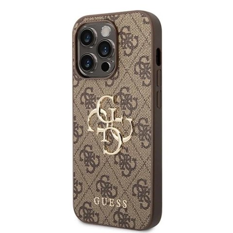 Etui Guess GUHCP15X4GMGBR do iPhone 15 Pro Max 6.7" brązowy/brown hardcase 4G Big Metal Logo