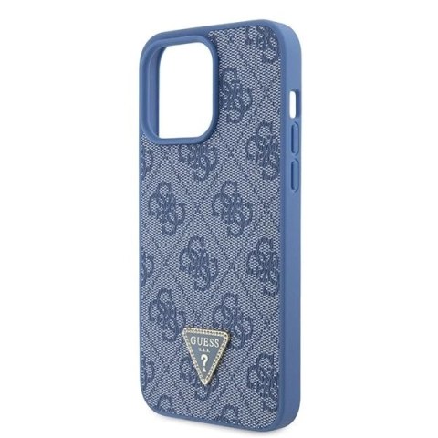 Etui Guess GUHCP15XP4TDPB do iPhone 15 Pro Max 6.7" niebieski/blue hardcase Leather 4G Triangle Strass