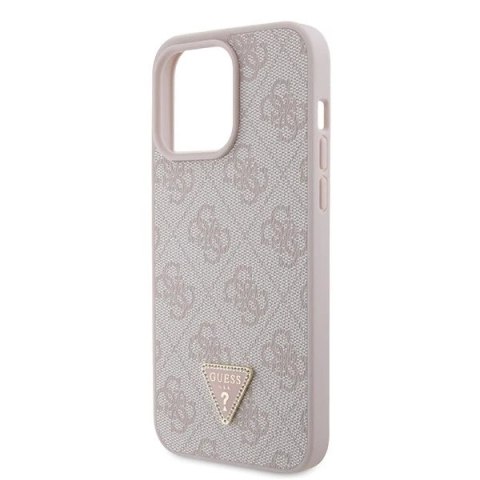 Etui Guess GUHCP15XP4TDPP do iPhone 15 Pro Max 6.7" różowy/pink hardcase Leather 4G Diamond Triangle