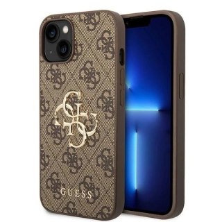 Etui Guess GUHCP15M4GMGBR do iPhone 15 Plus 6.7" hardcase 4G Big Metal Logo brązowy/brown