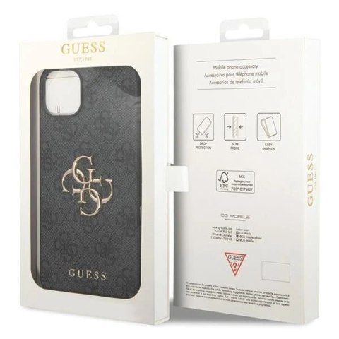 Etui Guess GUHCP15M4GMGGR do iPhone 15 Plus 6.7" hardcase 4G Big Metal Logo szary/grey