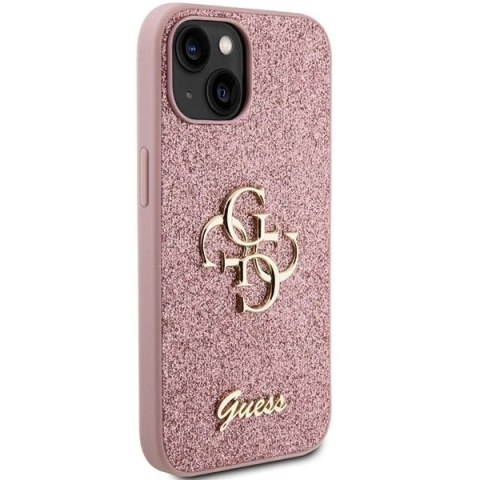 Etui Guess GUHCP15MHG4SGP do iPhone 15 Plus 6.7" hardcase Glitter Script Big 4G różowy/pink
