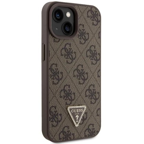 Etui Guess GUHCP15MP4TDSCPW do iPhone 15 Plus 6.7" hardcase Crossbody 4G Metal Logo brązowy/brown