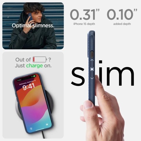 Etui Spigen Mag Armor do MagSafe do iPhone 15 navy blue