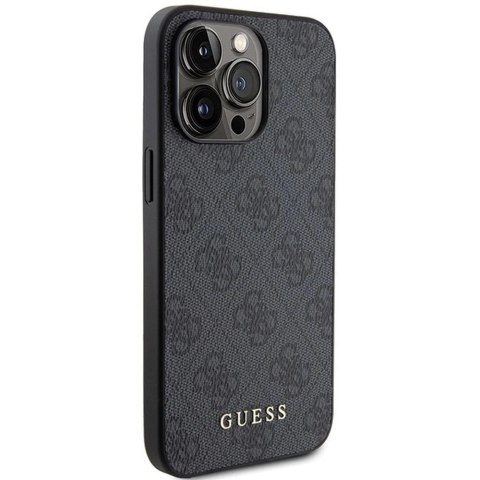 Oryginalne Etui GUESS Hardcase GUHCP15LG4GFGR do iPhone 15 PRO (4G Metal Logo / szary)
