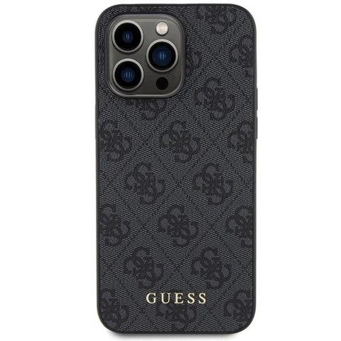 Oryginalne Etui GUESS Hardcase GUHCP15LG4GFGR do iPhone 15 PRO (4G Metal Logo / szary)