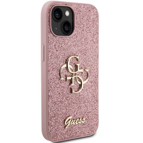 Oryginalne Etui GUESS Hardcase GUHCP15SHG4SGP do iPhone 15 (Fixed Glitter Big 4G / różowy)