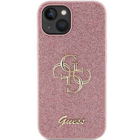 Oryginalne Etui GUESS Hardcase GUHCP15SHG4SGP do iPhone 15 (Fixed Glitter Big 4G / różowy)