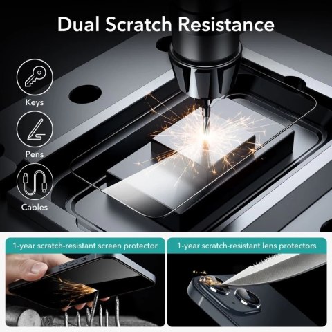 Szkło hartowane ESR Tempered Glass 2-Pack do Apple iPhone 15 / 16 Black