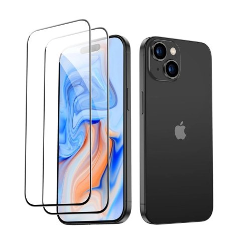 Szkło hartowane ESR Tempered Glass 2-Pack do Apple iPhone 15 Plus Black