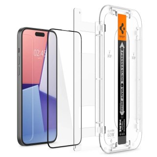 Szkło hartowane Spigen Glas.tR "EZ Fit" FC 2-Pack do iPhone 15 / 16 Black