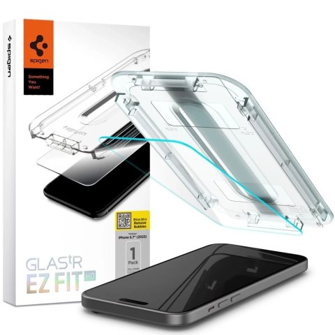Szkło hartowane Spigen Glas.tR "EZ Fit" do iPhone 15 Plus Clear