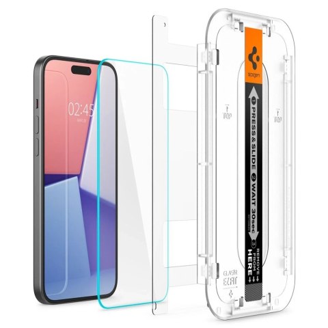 Szkło hartowane Spigen Glas.tR "EZ Fit" do iPhone 15 Plus Clear