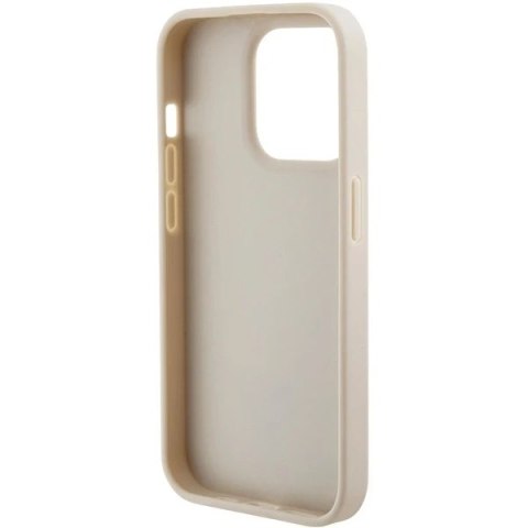 Etui Guess GUHCP15LPCRTHCD do iPhone 15 Pro 6.1" złoty/gold hardcase Croco Triangle Logo