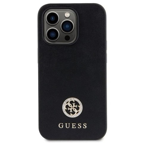 Etui Guess GUHCP15LPS4DGPK do iPhone 15 Pro 6.1" czarny/black hardcase Strass Metal Logo