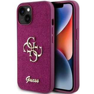 Etui Guess GUHCP15SHG4SGU do iPhone 15 6.1" fioletowy/purple hardcase Glitter Script Big 4G