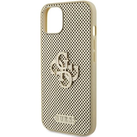 Etui Guess GUHCP15SPSP4LGD do iPhone 15 6.1" złoty/gold hardcase Perforated 4G Glitter