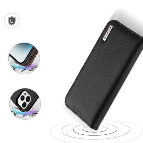 Etui portfel z blokadą RFID do iPhone 15 Pro Dux Ducis Hivo - czarne