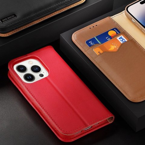 Etui portfel z blokadą RFID do iPhone 15 Pro Dux Ducis Hivo - czarne