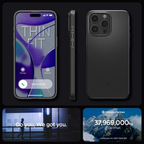 Etui Spigen Thin Fit do Apple iPhone 15 Pro Max Black