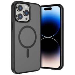 Etui do iPhone 14 Pro Mag Safe Matt Case Cover matowe obudowa Alogy Ring pancerne na telefon Czarne