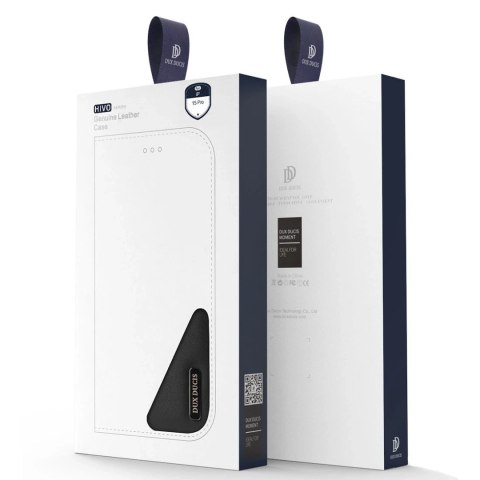 Etui portfel z blokadą RFID do iPhone 15 Pro Max Dux Ducis Hivo - czarne