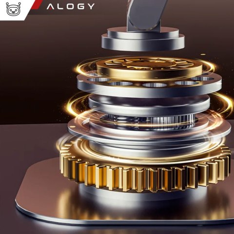 Uchwyt na telefon tablet stojak podstawka składany regulowany aluminiowy na biurko 4-12.9" 360 Alogy Czarny