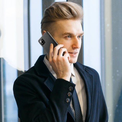 Dux Ducis Fino etui pokrowiec pokryty nylonowym materiałem Samsung Galaxy A42 5G czarny