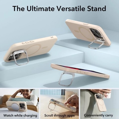 Etui ESR Cloud Kickstand HaloLock MagSafe do Apple iPhone 15 Pro Beige