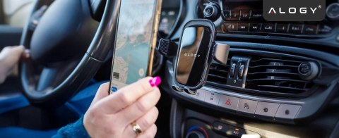 Uchwyt samochodowy na telefon szybę kratkę kokpit deskę do samochodu auta do telefonu 7" Alogy 3w1 Czarny