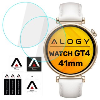 2x Szkło Hartowane do Huawei Watch GT 4 GT4 41mm ochronne na smartwatch Alogy Screen Protector Watch+