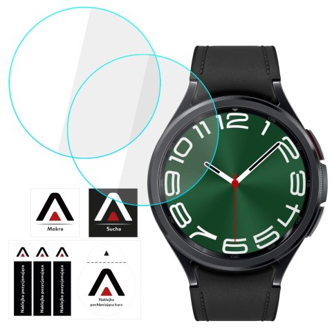 2x Szkło Hartowane do Samsung Galaxy Watch 6 Classic 47mm ochronne na smartwatch Alogy Screen Protector Watch+