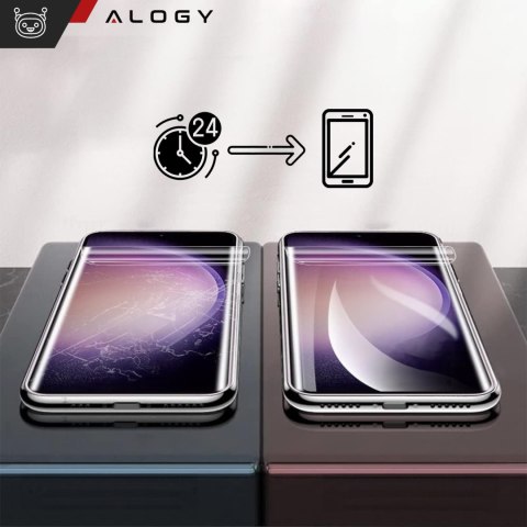 Etui do Samsung Galaxy S23 FE pancerne obudowa + folia hydrożelowa Case Defense 360 Pro Alogy czarne